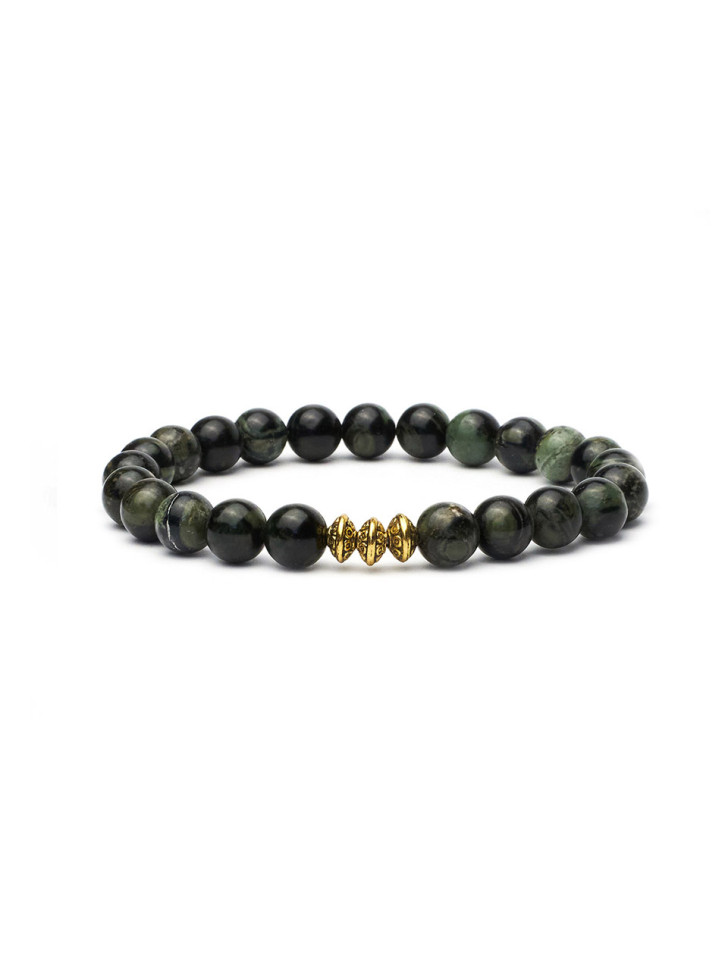 Herrenarmband aus echtem Jadematerial "Kambaba" D4679