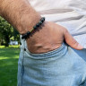 Herrenarmband aus echtem Jadematerial "Kambaba" D4679