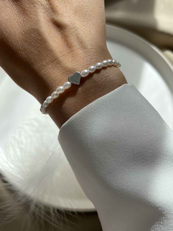 Armband mit Perlen und Herz 5317