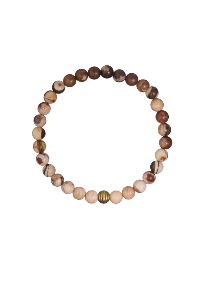 Herrenarmband aus natürlicher "Zebra"-Jade D4527