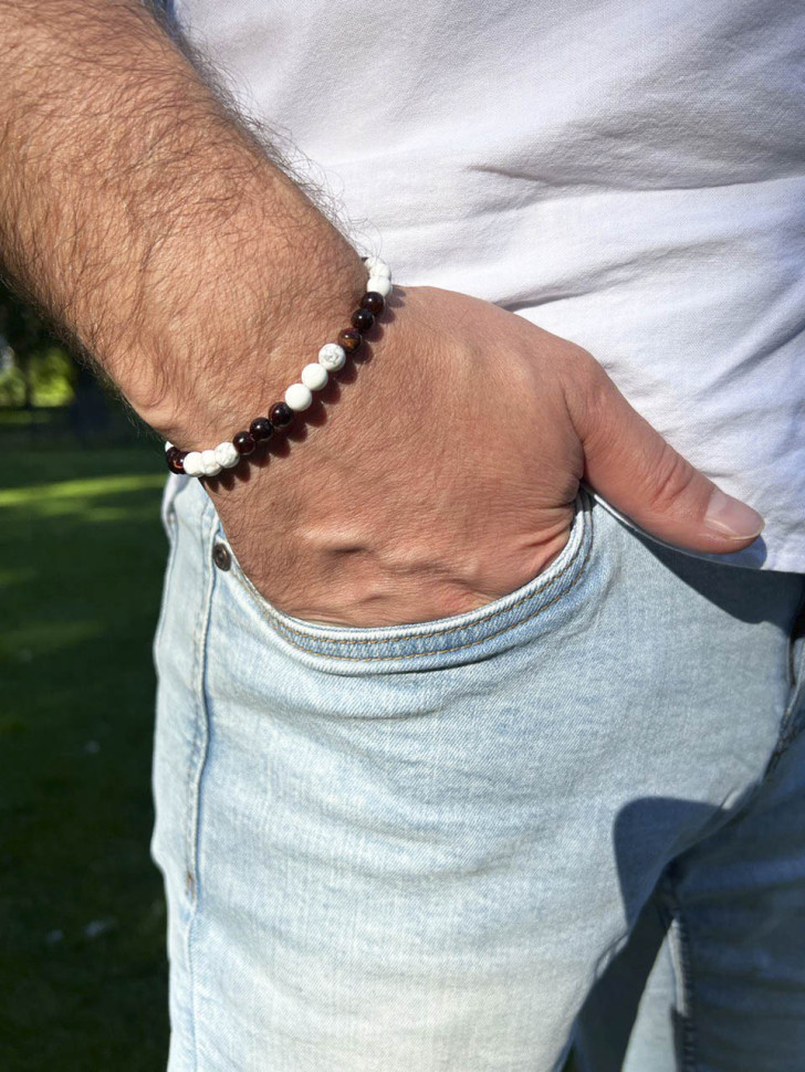 Modisches Herrenarmband aus Ochsenauge D4559