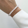 Dünnes Armband aus rosa Quarz D4799