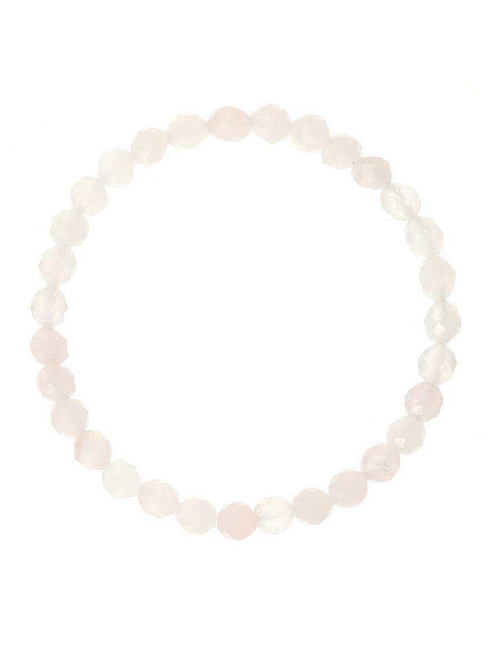 Dünnes Armband aus rosa Quarz D4799