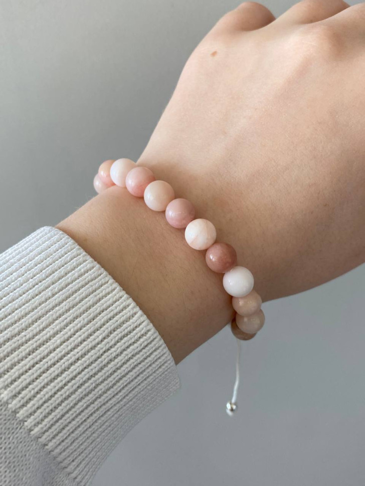 Armband aus natürlichem rosa Opal D5066