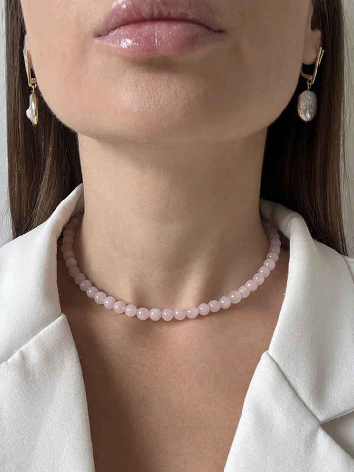 Rosa Quarz-Choker D5071