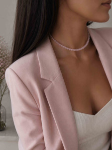Choker aus rosafarbenem Quarz 5071