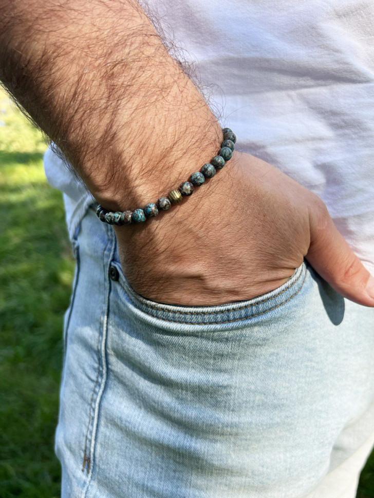 Herrenarmband aus Jade D5013