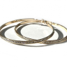 Ohrringe-Ringe mit Steinen in Gold D4860
