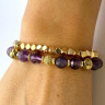 Armbandset aus Amethyst und Hämatit D4617