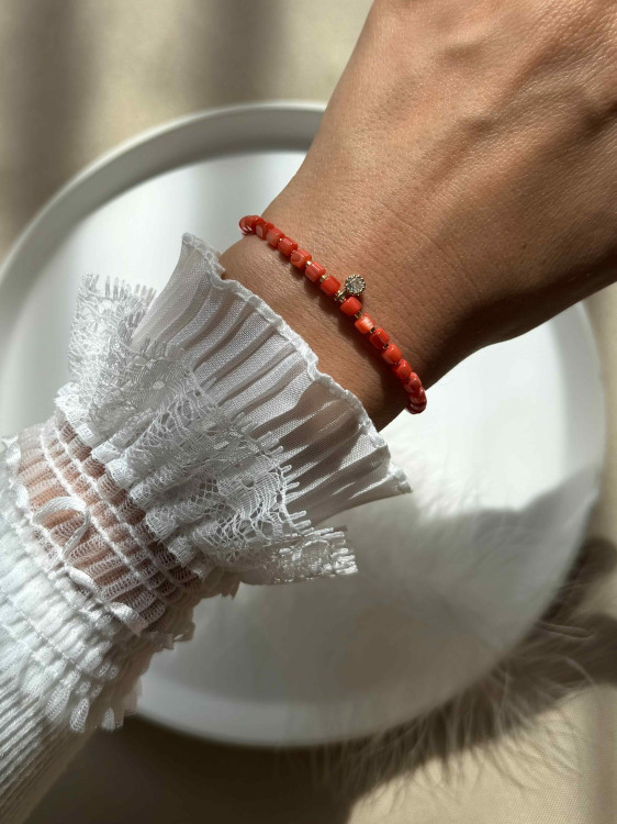 Rotes Perlmutt-Armband 5767