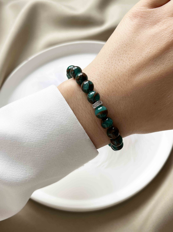 Armband aus Variszit 5029