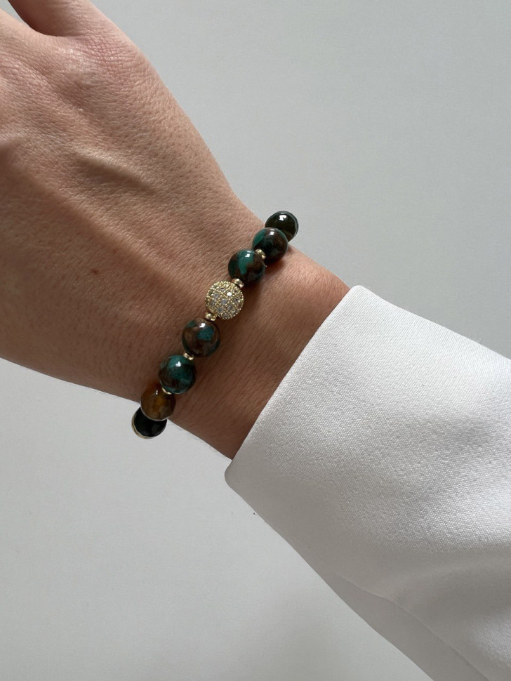 Grünes Armband aus Naturstein D5030