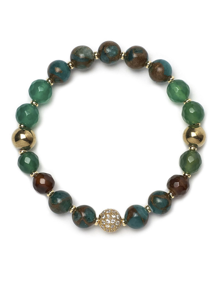 Grünes Armband aus Naturstein D5030
