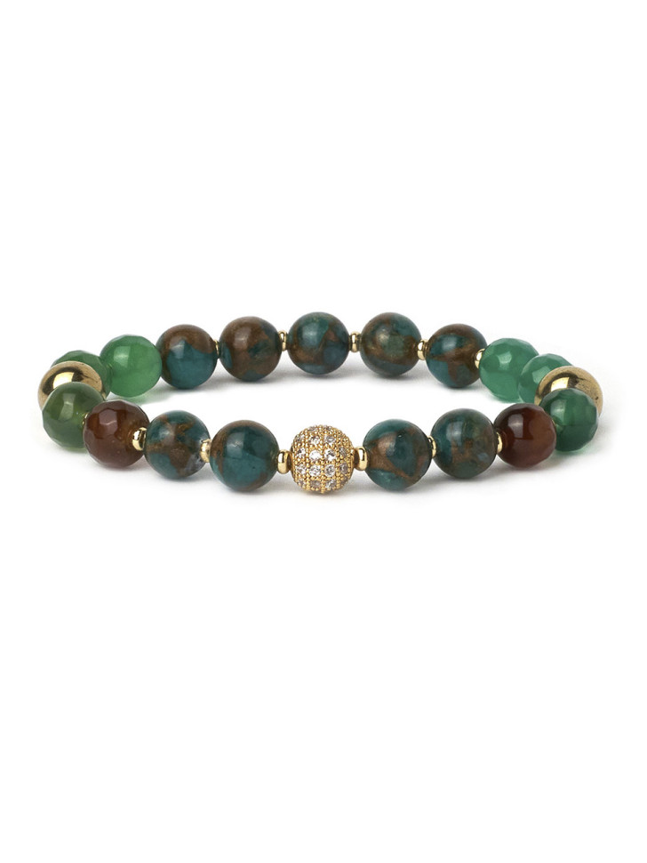 Grünes Armband aus Naturstein D5030