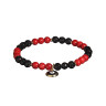 Korallen- und Achat-Armband D4636