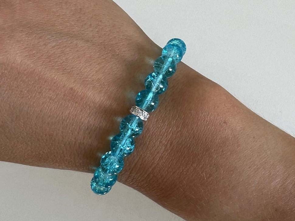 Blaues Armband mit Zirkonia D4962