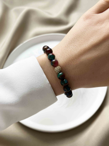 Colorful bracelet made from natural stone 4627