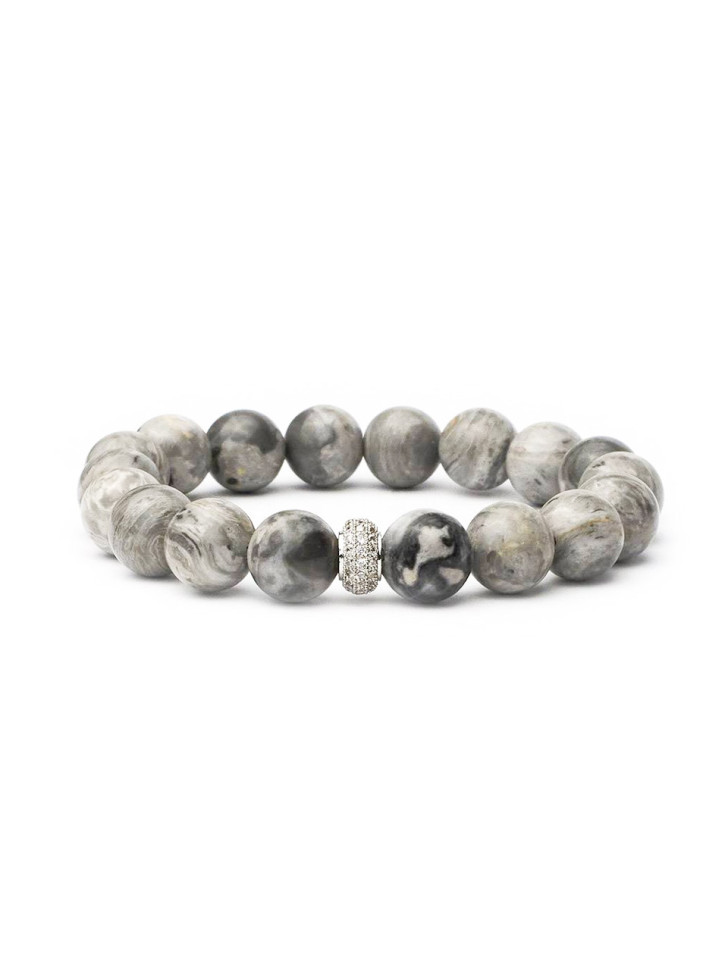 Graues Jade-Armband D4455