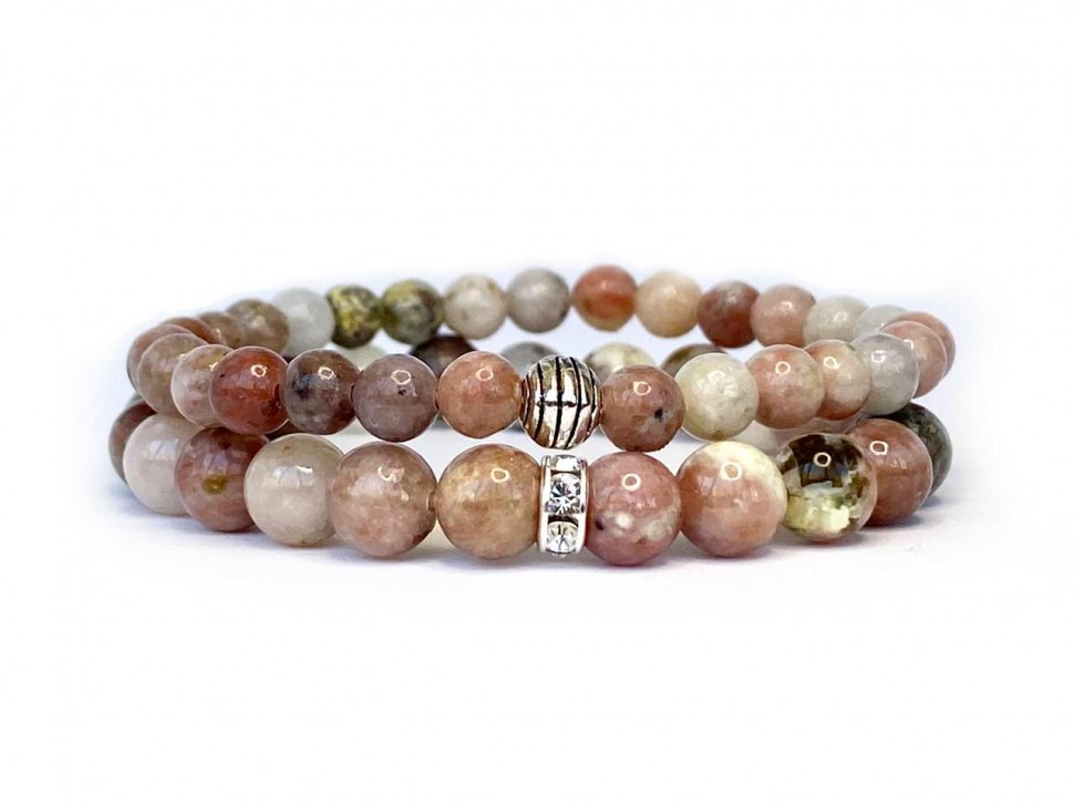 Armbandset aus natürlichen Opalsteinen D4569