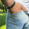 Braunes Herrenarmband D4691
