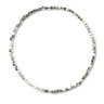 Hämatit-Armband 2 mm Silber D5053