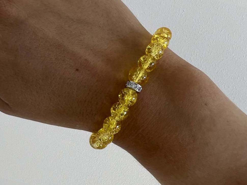 Gelbes Armband mit Zirkonia D4961
