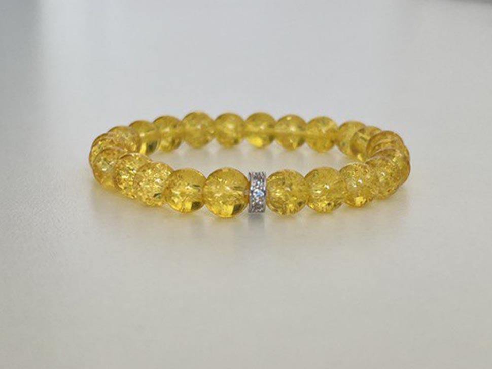 Gelbes Armband mit Zirkonia D4961