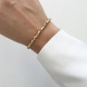 Hämatit-Armband 4 mm Gold D5054