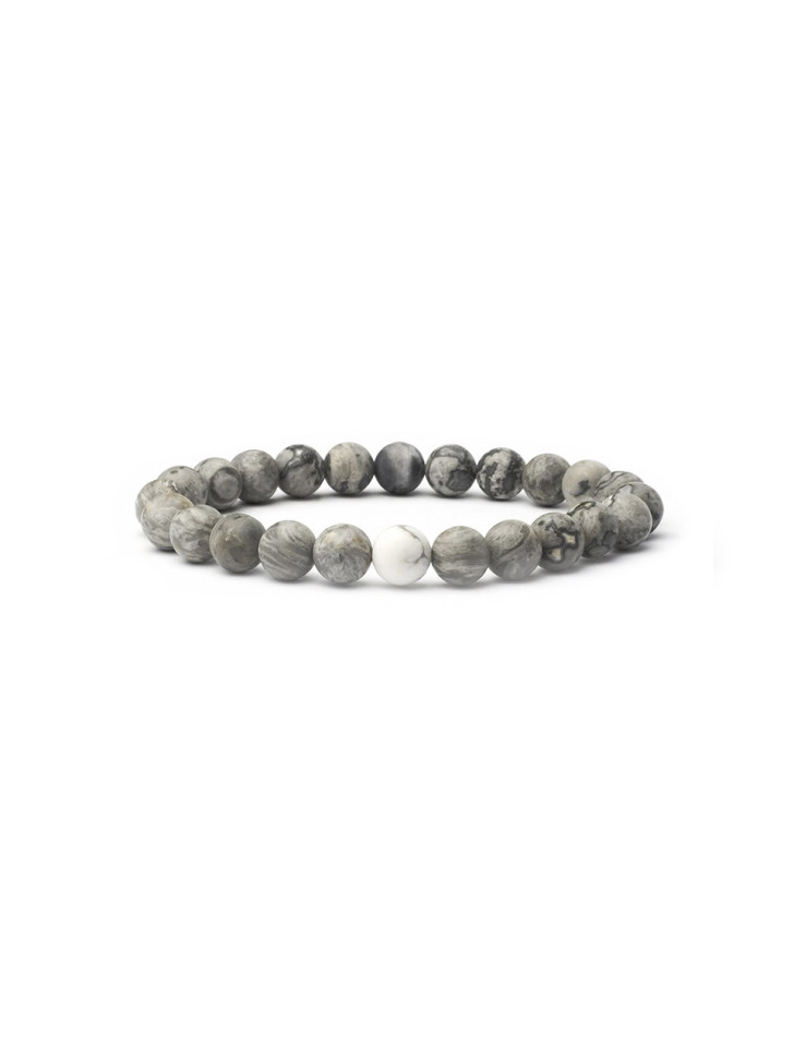 Stylisches Herrenarmband aus Stein D4529
