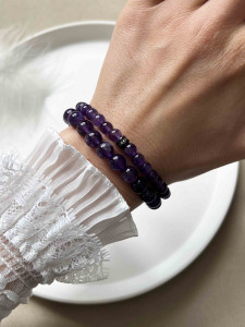 Lebijou Amethyst Stone Bracelet Set 4630