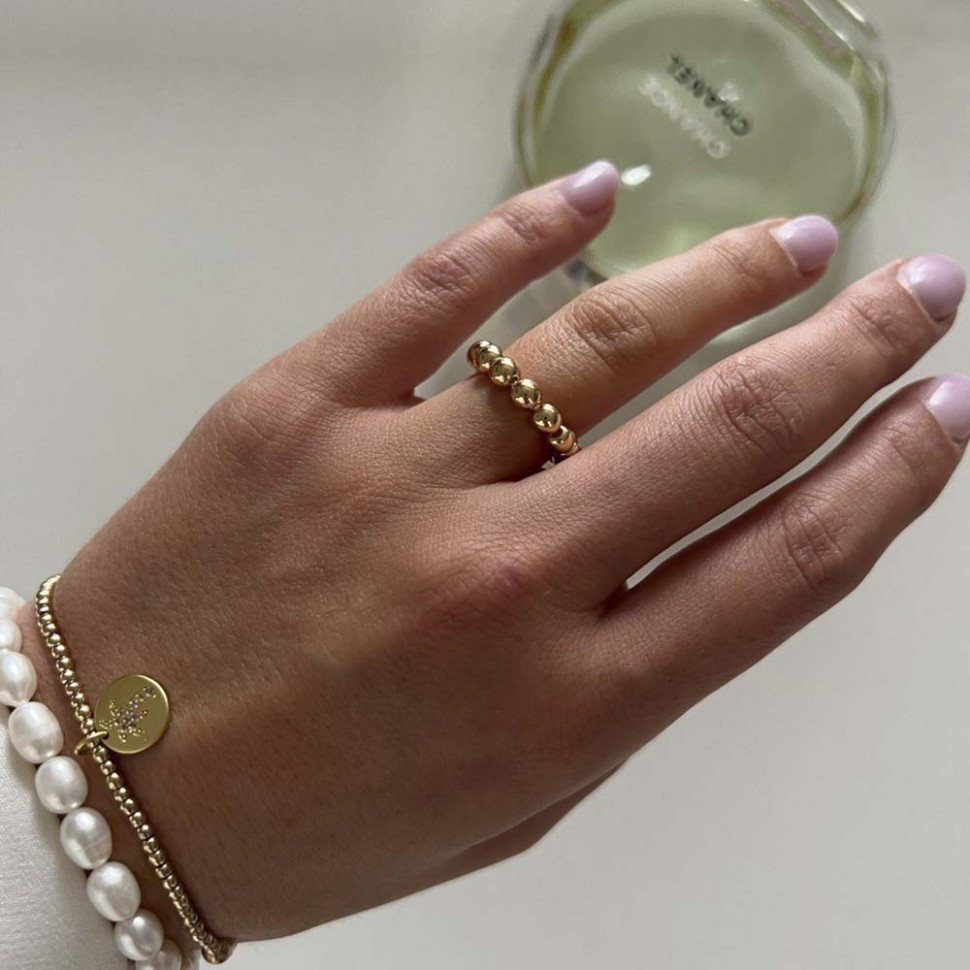 Goldring mit Hämatit D5130