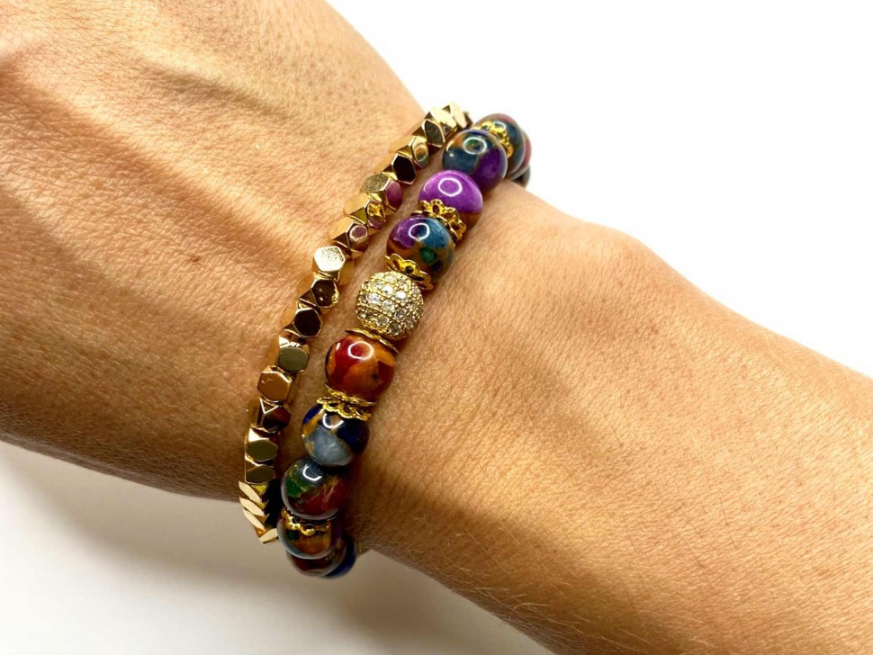 Armbandset aus natürlichen Steinen D4657