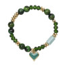 Armband aus natürlichen Katzenaugensteinen mit Anhänger D4943