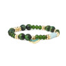Armband aus natürlichen Katzenaugensteinen mit Anhänger D4943
