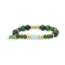 Armband aus natürlichen Katzenaugensteinen mit Anhänger D4943