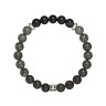 Herrenarmband aus Jaspis und Achat D5116