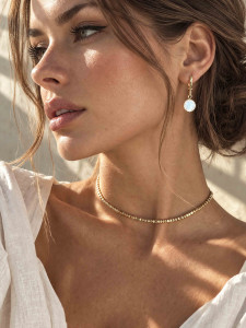 Goldener Choker für den Hals 4737