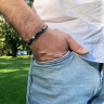 Herrenarmband aus echtem Jadematerial D5039