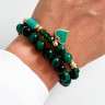 Set aus Armbändern aus natürlichen Katzenaugensteinen D4945