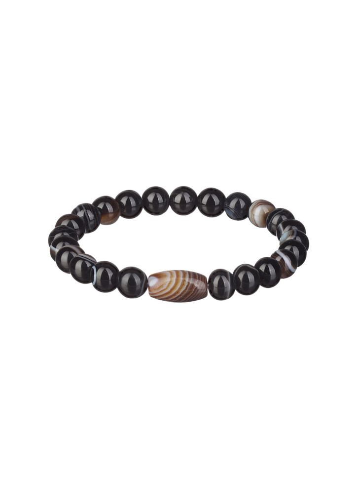Herrenarmband auf Gummiband mit Steinen D4674