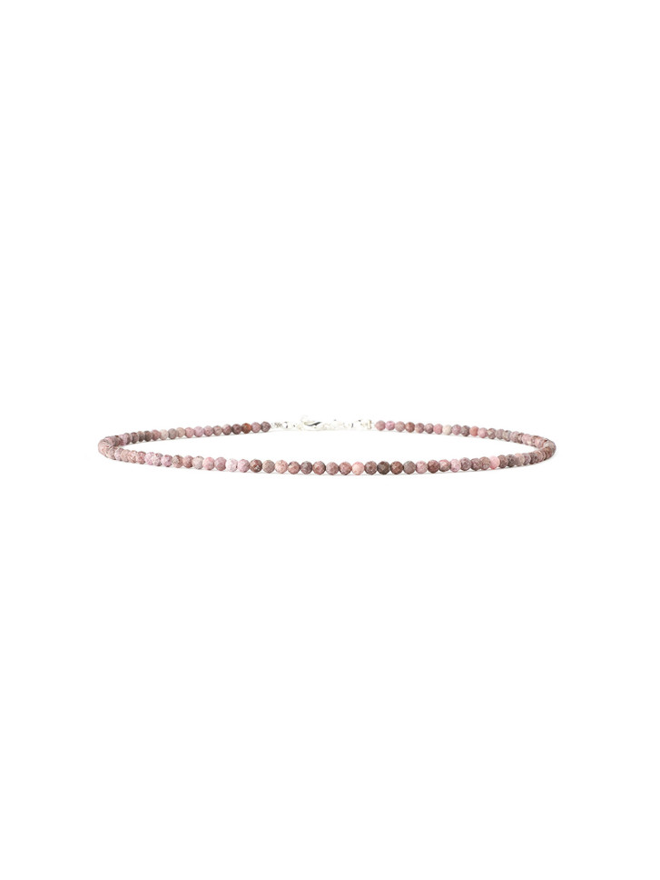 Choker aus natürlichen Rhodonit-Steinen D5069