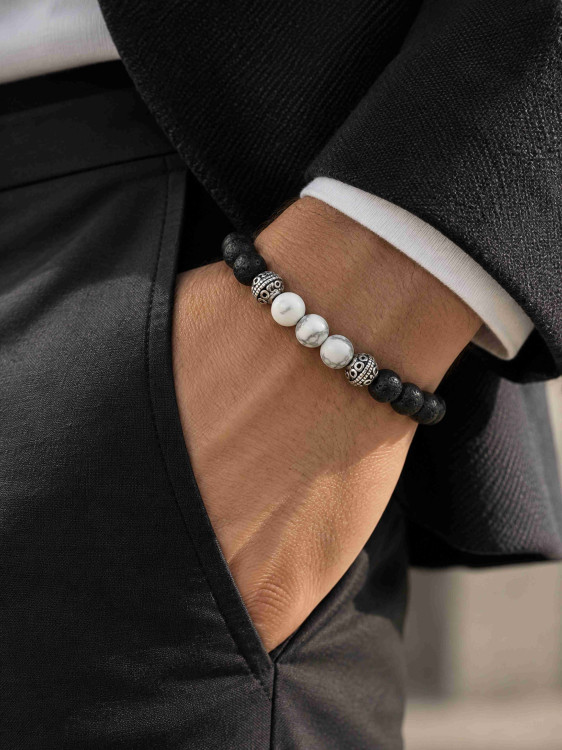 Armband aus Lavastein 3206