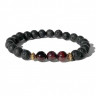 Lava- und Granat-Herrenarmband D4684