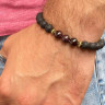 Lava- und Granat-Herrenarmband D4684