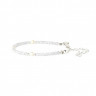 Weißes Zirkon-Armband mit Perlen D5087