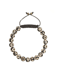 Agate bracelet with Dzi beads 3205