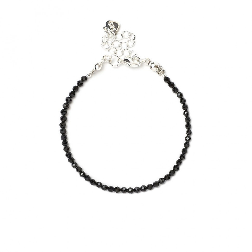 Schwarzes Spinell-Armband D5055