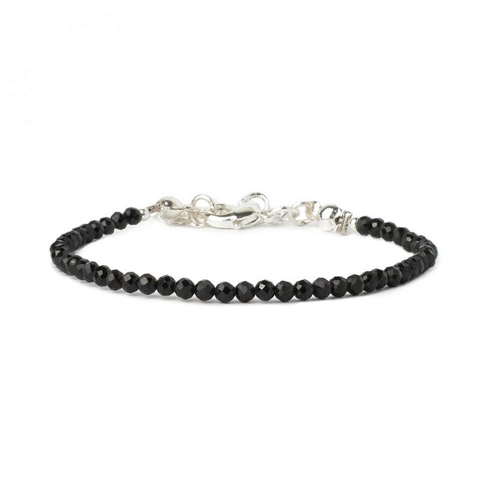 Schwarzes Spinell-Armband D5055