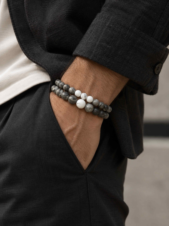 Pärchenarmbänder aus Natursteinen 4531