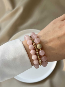 Set of 3 rose gold bracelets 4639